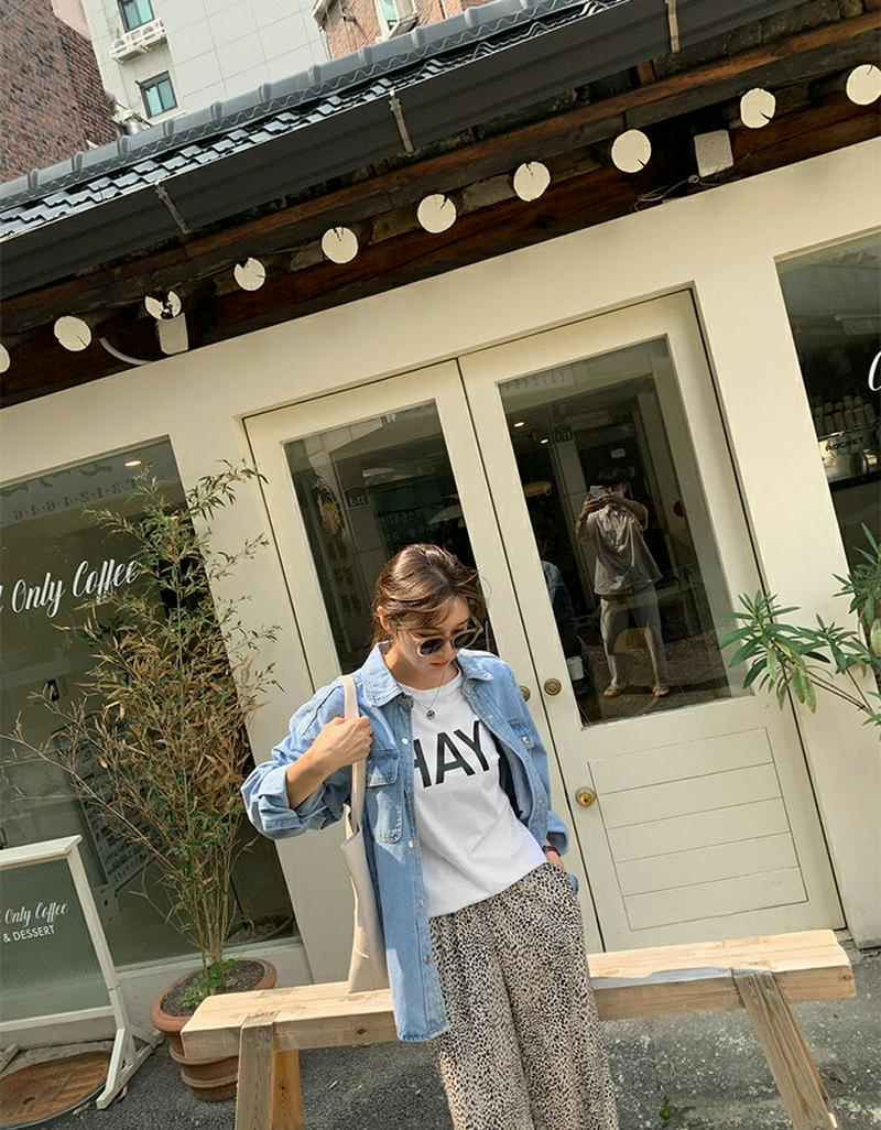 MAYBLUE(メイブルー)レタードハーフ袖Tシャツ Tシャツ　ロゴT　レタリング　シンプル　クルーネック　半袖　トップス【9/28up_chj】【5】