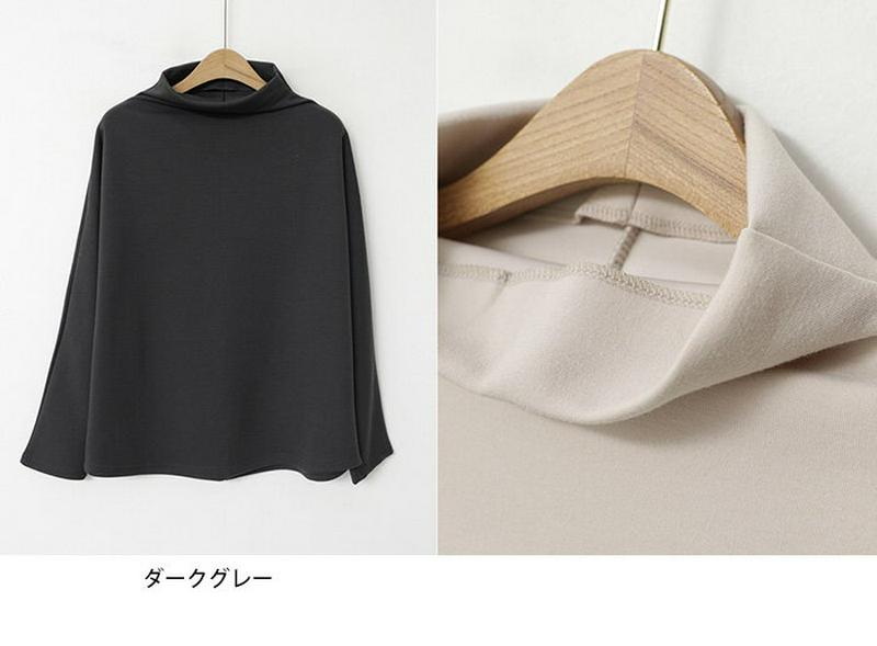 JOAMOM(ジョアマム)ハーフネック長袖カットソー【11/12up_go】韓国 韓国ファッション　トップス tシャツ カットソー 長袖 ハイネック ハーフネック レイヤード レディース ファッション【予】※メール便不可
