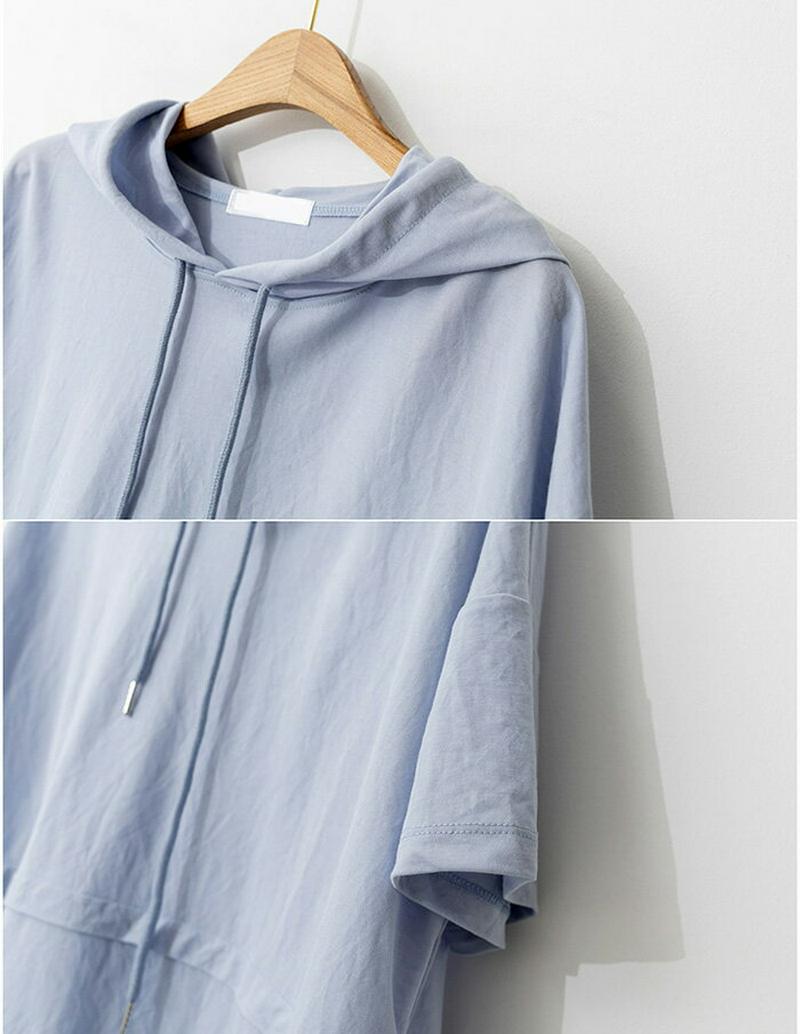 JOAMOM(ジョアマム)アノラックTシャツ【6/18up_go】【メール便】韓国 韓国ファッション　トップス tシャツ 半袖 夏 フード アノラック ワンマイルウェア レディース ファッション【即納】★
