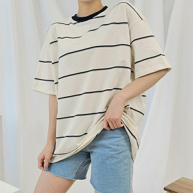 HOTPING(ホッピン)配色ボーダールーズTシャツ 【メール便】Tシャツ T 半袖 ボーダーT ブルー イエロー インディピンク アイボリー 配色 ボーダー【即納】★