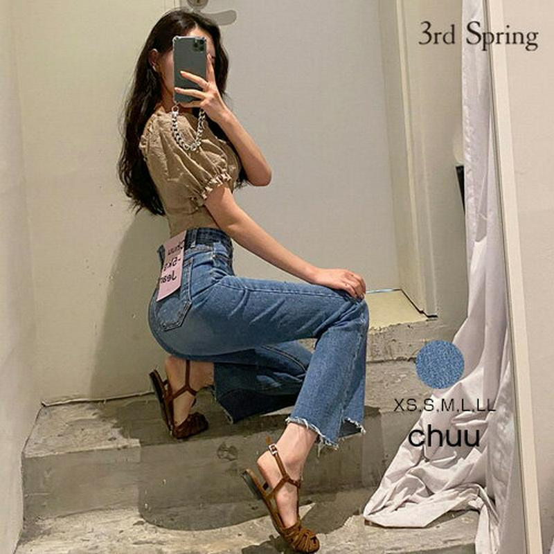 CHUU(チュー)-5KG Hobbit JEANS vol.110【7/21up_go】韓国 韓国ファッション　-5kgジーンズ　マイナス5キロ　デニム　ボトムス　ジーンズ　パンツレディース ファッション ※メール便不可