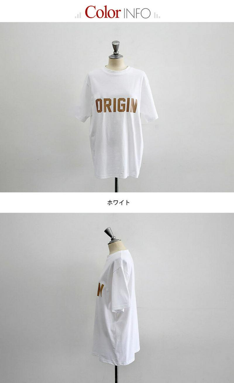 ORIGIN半袖Tシャツ 半袖 tシャツ ロゴt ロゴTシャツ トップス プリントt 夏 カジュアル tシャツ 韓国tシャツ ナンニング レディース ファッション ボックス 人気NANING9国内1位 NANING9(ナンニング) 韓国 韓国ファッション