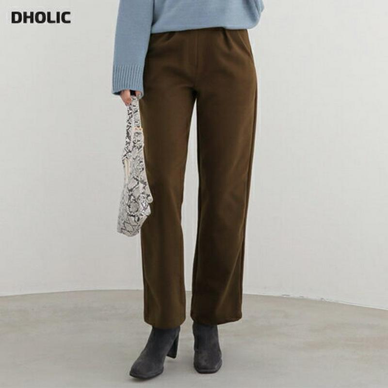 【只今10%OFF】タックワイドパンツ・全2色・t65298 レディース 【pt】【韓国 ファッション ボトムス パンツ ロング ストレート スリム 細身 ワンタック 無地 オフィス オフィスカジュアル 仕事 通勤 職場 大人 カジュアル 秋 冬】【ハイホリHIHOLLI】