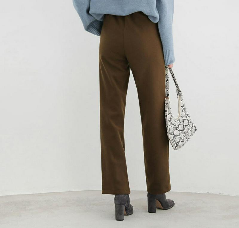 【只今10%OFF】タックワイドパンツ・全2色・t65298 レディース 【pt】【韓国 ファッション ボトムス パンツ ロング ストレート スリム 細身 ワンタック 無地 オフィス オフィスカジュアル 仕事 通勤 職場 大人 カジュアル 秋 冬】【ハイホリHIHOLLI】