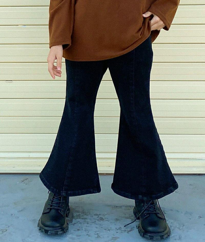 【キッズ20%OFF】ブーツカットデニムパンツ(junior)・u09183 キッズ【9~17才】【pt】【パンツ ズボン セット set ブルーカット 単色 無地 シンプル カジュアル ラフ 女の子 男の子 韓国 韓国子供服 子供 こども 子供服 こども服】【KIDS】