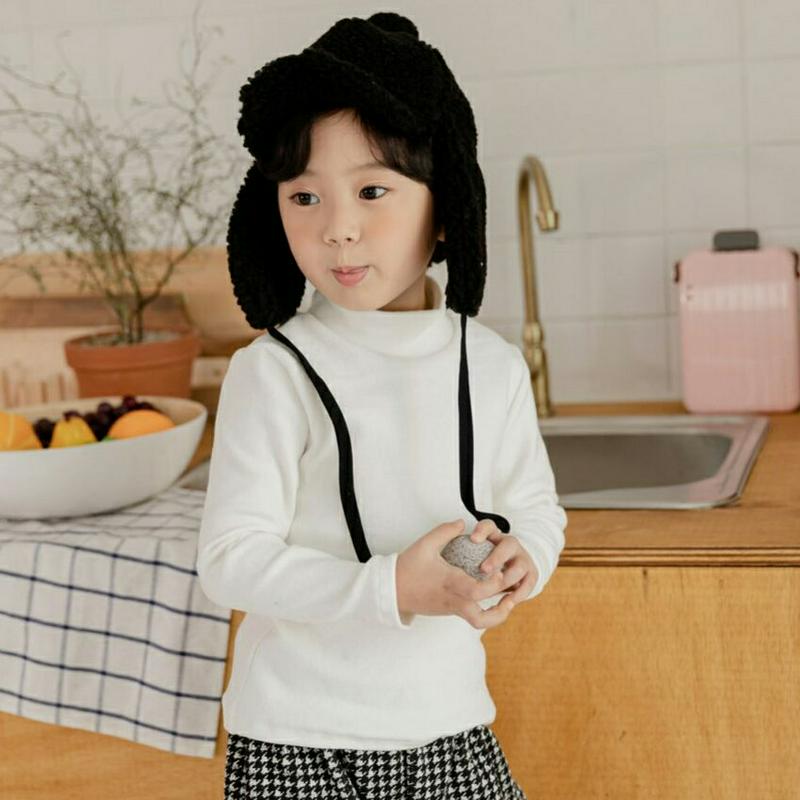 【キッズ20%OFF】ベーシックハイネックTシャツ(junior)・u09137 キッズ【9~17才】【tops】【トップス Tシャツ 長袖 ハイネック 単色 無地 シンプル ベーシック カジュアル 女の子 男の子 秋 冬 韓国 韓国子供服 子供 こども 子供服 こども服】【KIDS】