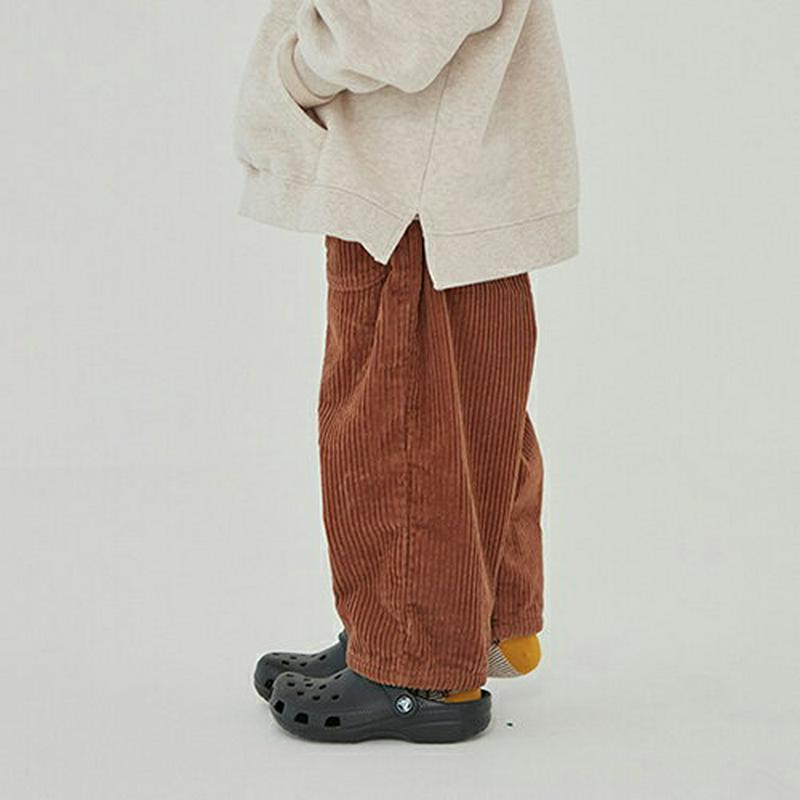 【キッズ20%OFF】裏起毛フロントポケットコーデュロイパンツ・u09174 キッズ【3~8才】【pt】【パンツ ズボン ロングパンツ 長ズボン コーデュロイ カジュアル 単色 無地 シンプル 裏起毛 女の子 男の子 韓国 韓国子供服 子供 こども 子供服 こども服】【KIDS】