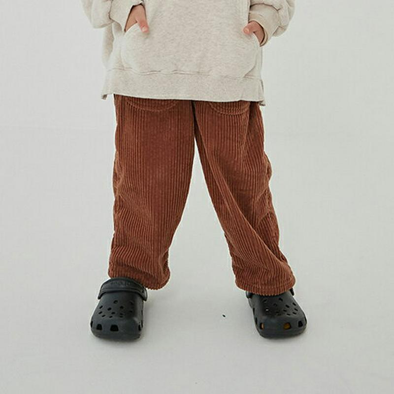 【キッズ20%OFF】裏起毛フロントポケットコーデュロイパンツ・u09174 キッズ【3~8才】【pt】【パンツ ズボン ロングパンツ 長ズボン コーデュロイ カジュアル 単色 無地 シンプル 裏起毛 女の子 男の子 韓国 韓国子供服 子供 こども 子供服 こども服】【KIDS】