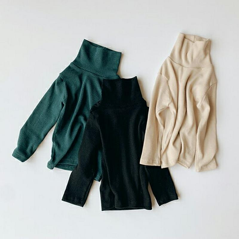 【キッズ20%OFF】マイルドネックリブTシャツ・u09181 キッズ【3~8才】【tops】【トップス Tシャツ 長袖 リブ リブトップス マイルドネック ハイネック 単色 無地 シンプル ベーシック カジュアル 女の子 男の子 冬 韓国 韓国子供服 子供 こども 子供服 こども服】【KIDS】