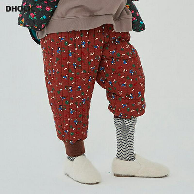 【キッズ20%OFF】中綿トイパターンパンツ・u09167 キッズ【3~8才】【pt】【パンツ ズボン ロングパンツ 長ズボン 中綿 総柄 カジュアル 女の子　男の子 冬 韓国 韓国子供服 子供 こども 子供服 こども服】【KIDS】