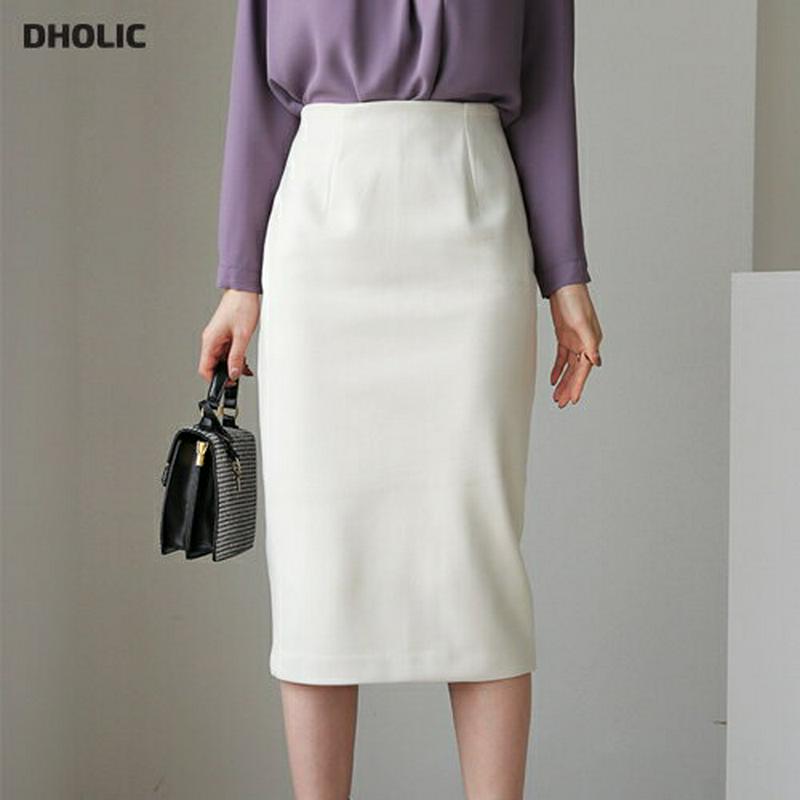 Hラインスカート・全4色・b65291 レディース 【sk】【韓国 ファッション ボトムス スカート ロング ミモレスカート Hライン タイトスカート ペンシルスカート ベーシック オフィス 仕事 フォーマル 無地 職場 カジュアル 秋 冬】【ハイホリHIHOLLI】