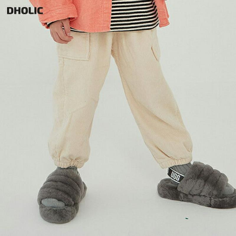 【キッズ20%OFF】裏起毛コーデュロイジョガーパンツ・u09159 キッズ【3~8才】【pt】【パンツ ズボン ロングパンツ 長ズボン 徐が—パンツ コーデュロイ 裏起毛 単色 シンプル カジュアル 女の子 男の子 冬 韓国 韓国子供服 子供 こども 子供服 こども服】【KIDS】