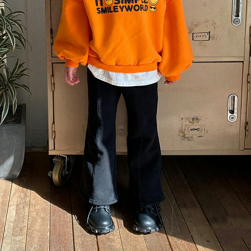 【キッズ20%OFF】ブーツカットパンツ(kids)・u09180 キッズ【3~8才】【pt】【パンツ ズボン ロングパンツ 長ズボン ブーツカット 単色 無地 シンプル カジュアル 女の子 男の子 秋 冬 韓国 韓国子供服 子供 こども 子供服 こども服】【KIDS】