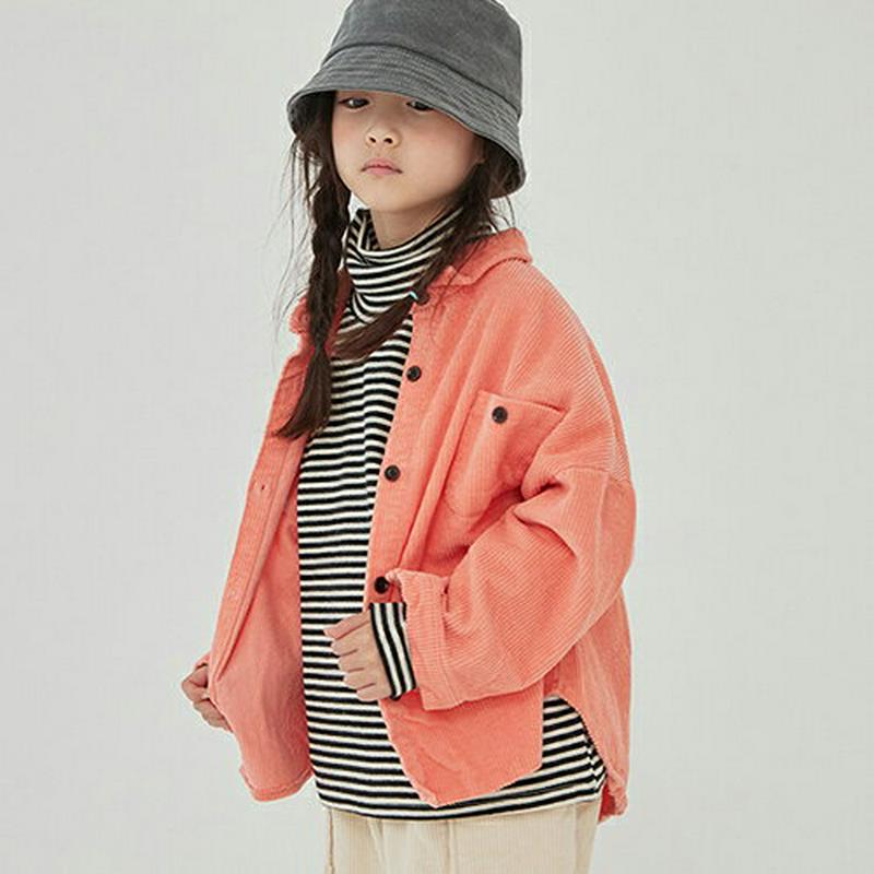 【キッズ20%OFF】コーデュロイルーズシャツ・u09166 キッズ【3~8才】【bl】【トップス シャツ 長袖 コーデュロイ ゆったり ラフ ルーズ 単色 無地 シンプル カジュアル 女の子 男の子 秋 冬 韓国 韓国子供服 子供 こども 子供服 こども服】【KIDS】