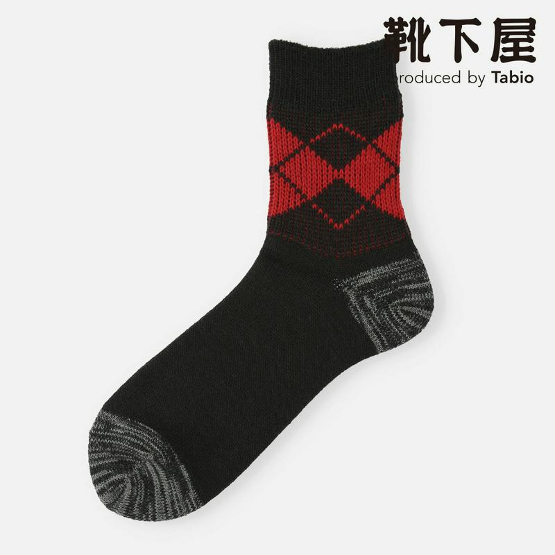 【全品送料無料★〜12/26 23:59迄】【あす楽】【Tabio MEN】 メンズ ウールJQ2ダイヤショートソックス / 靴下屋 靴下 タビオ くつ下 ショート メンズ 日本製 2012ka