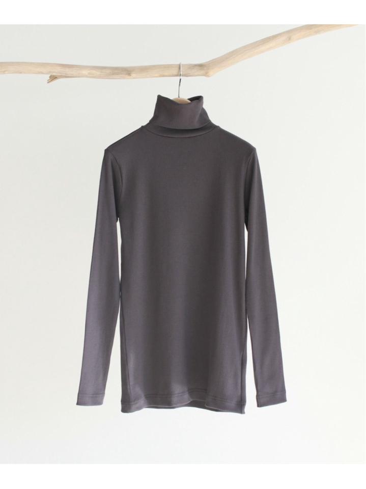 harmonie/harmonie(アルモニ) ストレッチリブロング丈タートルロングTシャツ（harmonie）