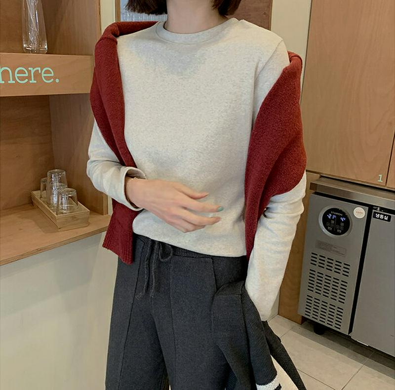 MAYBLUE(メイブルー)ベーシックストレッチピーチTシャツ【11/25up_go】ピーチスキン　厚手　カットソー　ベーシック　クルーネック　シンプル　無地【5】
