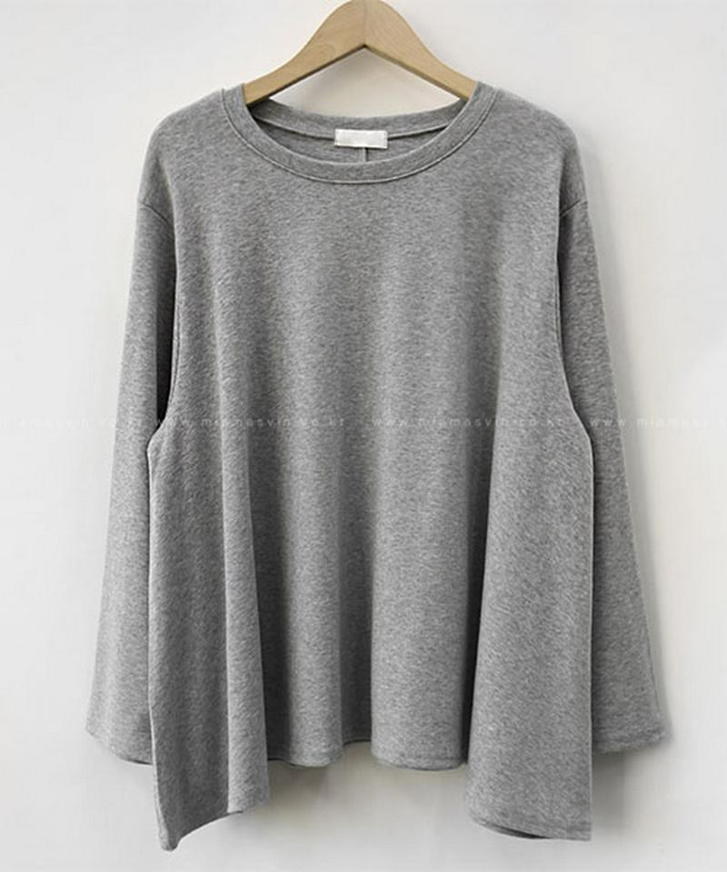 Miamasvin(ミアマスビン)フレアtシャツカットソー【11/24up_wo】【メール便】韓国 韓国ファッション　トップス tシャツ 長袖 カットソー フレア トップス ロンt Aライン レディース ファッション【5】