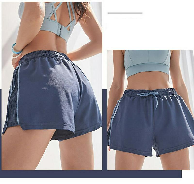 ショートパンツ フィットネス パンツ レディース 無地 トレーニング ランニング スポーツウェア ジム ヨガパンツ スパッツ付 速乾 ブラック ホワイト メール便 2020秋冬新作 【yg-dk053】【予約販売：15-20日】【送料無料】メ込