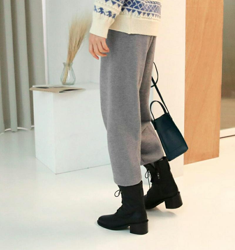 【新作10%OFF】ニットジョガーパンツ・全3色・b56328 レディース 【pt】【韓国 ファッション ボトムス パンツ ロング フルレングス ウエストゴム 無地 ニット 運動 トレーニング ジム ランニング ワンマイルウェア 部屋着 カジュアル 秋 冬】