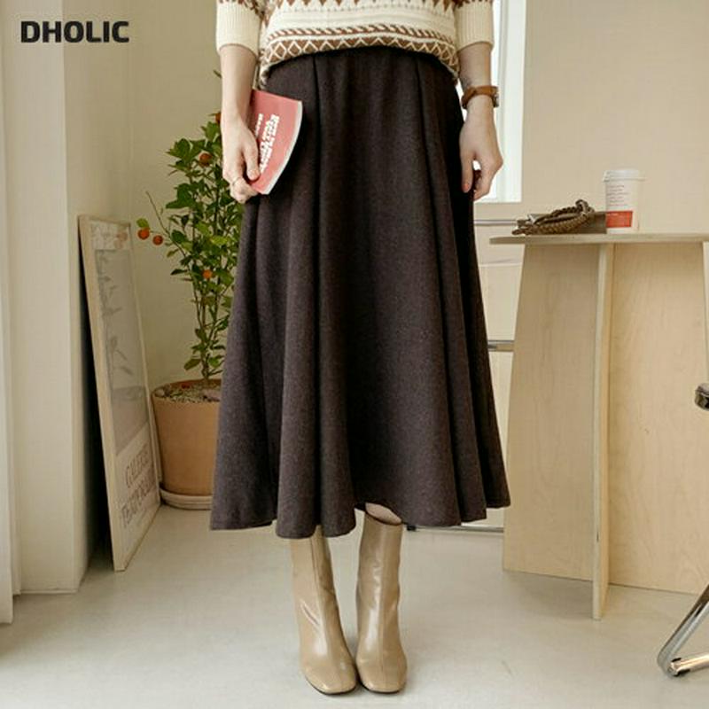 サイドジップスカート・全3色・b56327 レディース 【sk】【韓国 ファッション ボトムス スカート ロング フレア Aライン ボリューム 無地 揺れる 上品 フェミニン 大人 カジュアル 秋 冬】