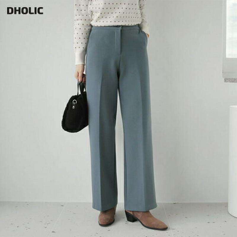 【新作10%OFF】裏起毛ストレートパンツ・全3色・t65345 レディース 【pt】【パンツ ズボン ロングパンツ ストレート ストレートパンツ 裏起毛 単色 無地 シンプル ベーシック カジュアル 大人 冬 韓国 ファッション】【ハイホリHIHOLLI】