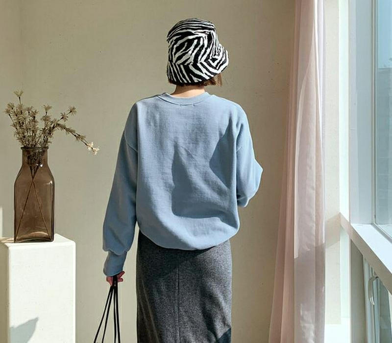 裏起毛スウェット・全4色・t61873 レディース 【tops】【韓国 ファッション トップス スウェット トレーナー Tシャツ カットソー ルーズ ゆったり 長袖 ロゴ イラスト 英字 レタリング カジュアル 秋 冬】