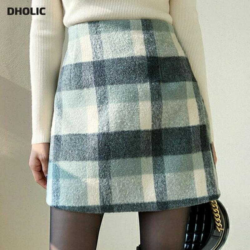 【只今10%OFF】チェックミニスカート・全2色・t61893 レディース 【sk】【韓国 ファッション ボトムス スカート ミニ ショート 台型 Aライン ビッグチェック レトロ ビンテージ ガーリー カジュアル 秋 冬】