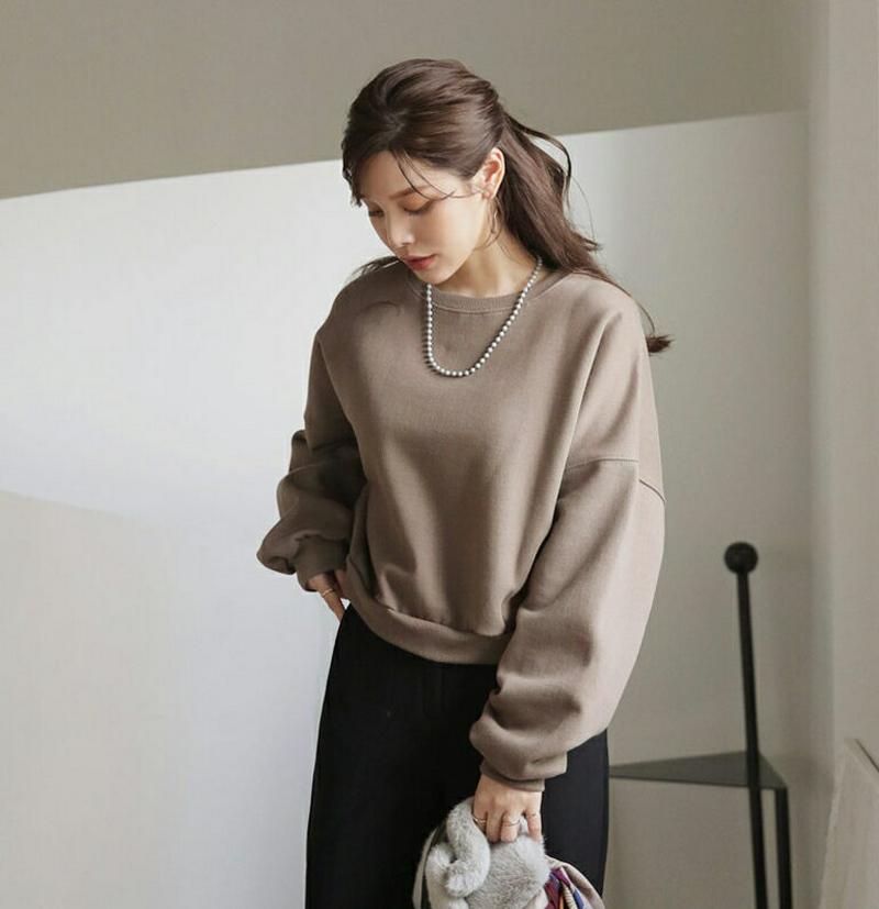 裏起毛バックペイズリースウェット・全3色・t65368 レディース 【tops】【トップス スウェット トレーナー 長袖 バックプリント ペイズリー 柄 裏起毛 カジュアル ラフ 冬 韓国 ファッション】【ハイホリHIHOLLI】