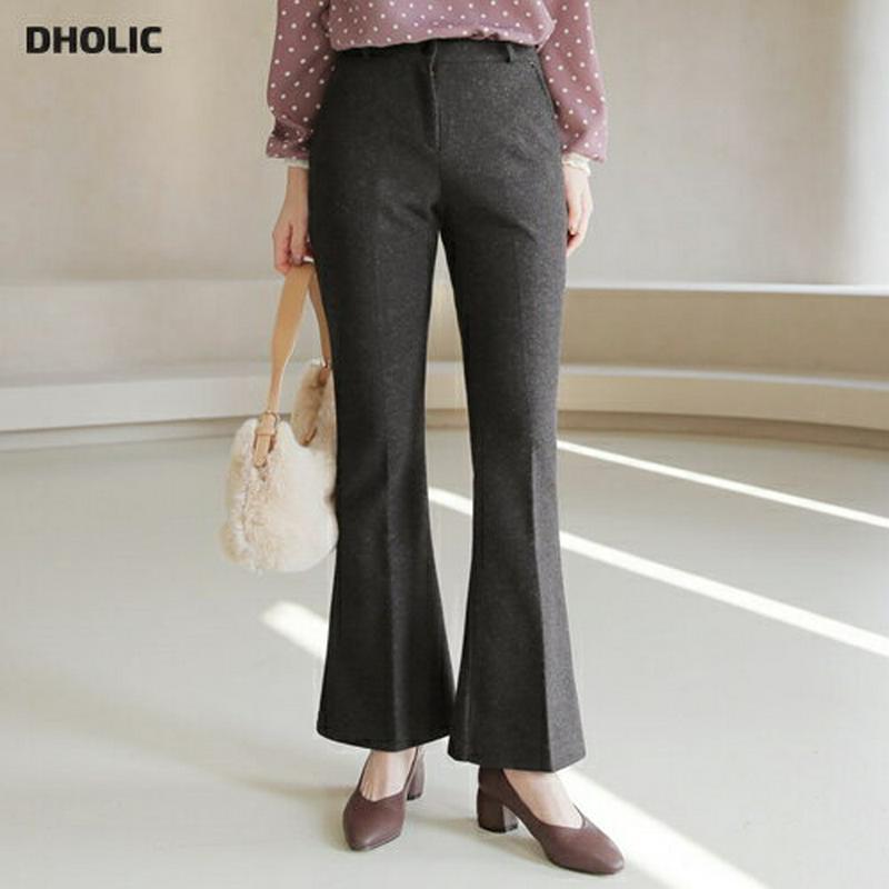 ソフトブーツカットパンツ・全3色・t65299 レディース 【pt】【パンツ ズボン ロングパンツ 長ズボン ブーツカット ソフト 単色 無地 シンプル ベーシック カジュアル オフィスカジュアル 秋 冬 韓国 ファッション】【ハイホリHIHOLLI】