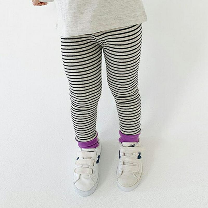 【只今20%OFF】配色ボーダーレギンス・u09318 キッズ【3~8才】【pt】【レギンス パンツ ズボン ロングパンツ 長ズボン ボーダー 柄 カジュアル ラフ 女の子 男の子 秋 冬 韓国 韓国子供服 子供 こども 子供服 こども服】【KIDS】