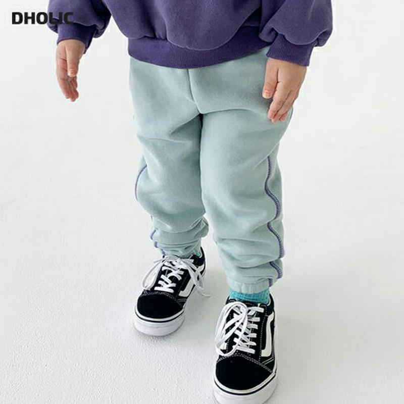 【只今20%OFF】両起毛ラインジョガーパンツ・u09344 キッズ【3~8才】【pt】【パンツ ズボン ロングパンツ 長ズボン 徐が—パンツ 起毛 裏起毛 両起毛 カジュアル 女の子 男の子 冬 韓国 韓国子供服 子供 こども 子供服 こども服】【KIDS】