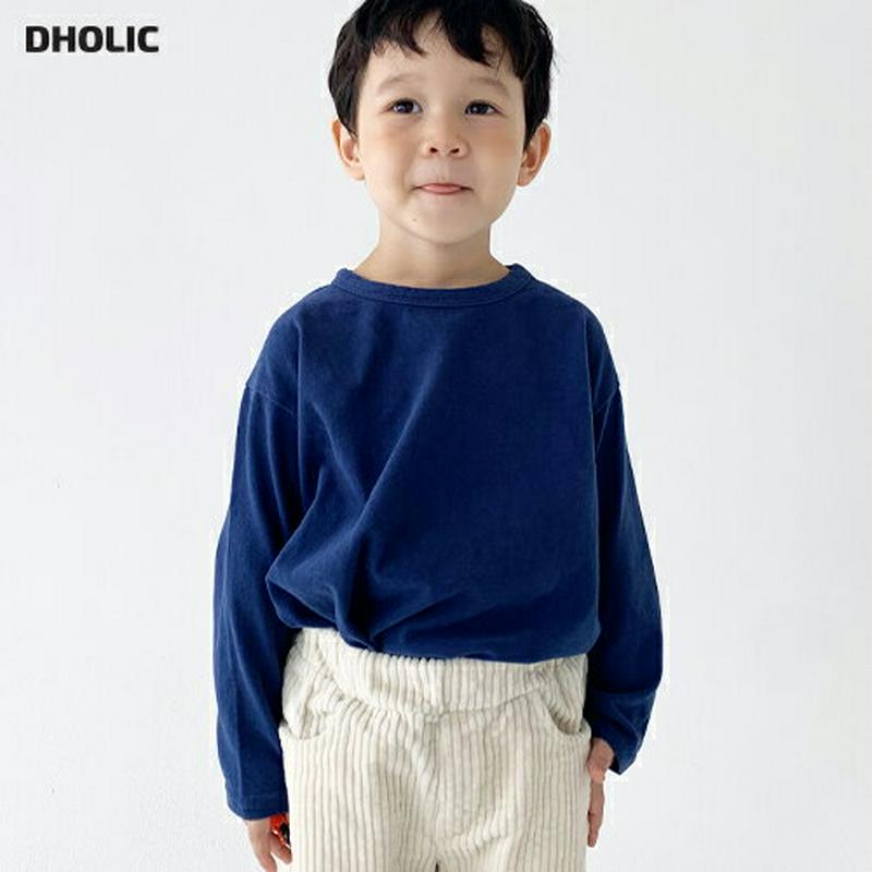 【只今20%OFF】サイドスリットコットンTシャツ・u09322 キッズ【3~8才】【tops】【トップス Tシャツ 長袖 ロンT 単色 無地 無地T コットン 綿 スリット カジュアル シンプル ベーシック 女の子 男の子 秋 冬 韓国 韓国子供服 子供 こども 子供服 こども服】【KIDS】