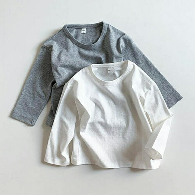 【只今20%OFF】ピーチ起毛Tシャツ1+1SET・u09365 キッズ【3~8才】【tops】【トップス Tシャツ ピーチ起毛 起毛 長袖 単色 無地 シンプル ベーシック カジュアル 女の子 男の子 セット set 秋 冬 韓国 韓国子供服 子供 こども 子供服 こども服】【KIDS】