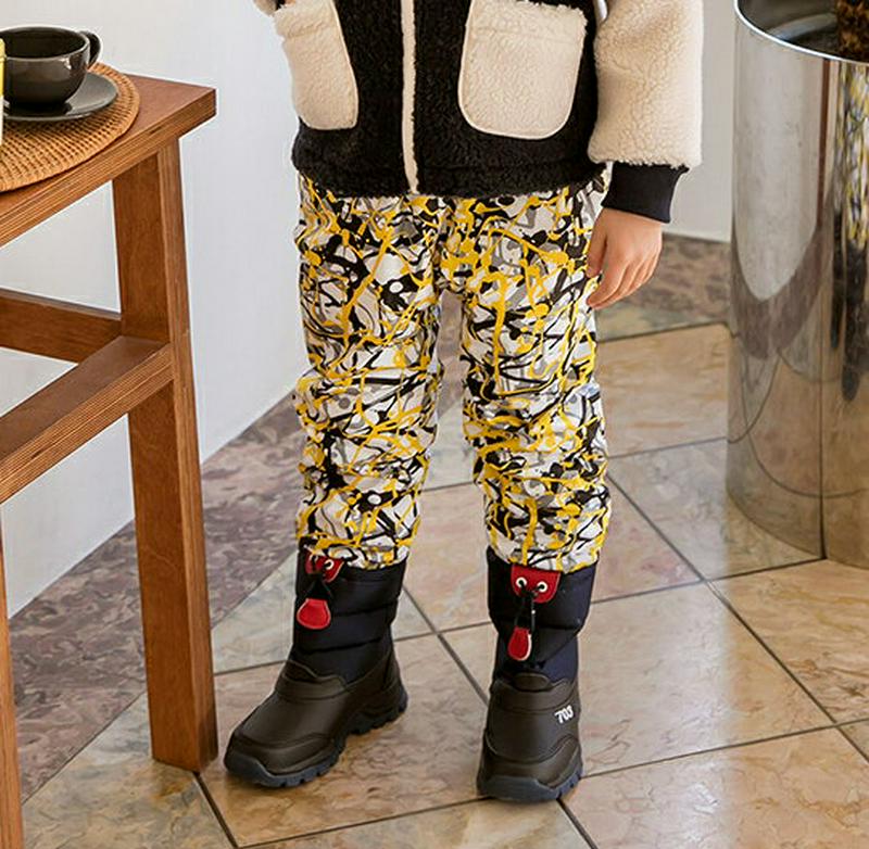 【キッズ30%OFF】ファー裏地ユニークカラースノーパンツ・p009305 キッズ【3~8才】【pt】【パンツ ズボン ロングパンツ 長ズボン スノーパンツ 総柄 カジュアル ラフ ファーライニング 女の子 男の子 冬 韓国 韓国子供服 子供 こども 子供服 こども服】【KIDS】