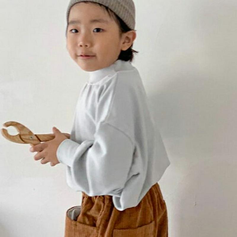 【只今20%OFF】裏起毛hopeネックTシャツ(junior)・u09292 キッズ【9~17才】【tops】【トップス Tシャツ 長袖 ロゴ 裏起毛 シンプル 単色 無地 カジュアル ラフ 女の子 男の子 冬 韓国 韓国子供服 子供 こども 子供服 こども服】【KIDS】