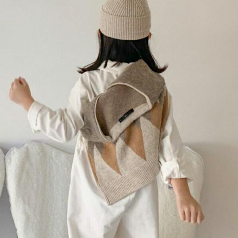 【キッズ20%OFF】ウール混アーガイルニットカーディガン(kids)・u09302 キッズ【3~8才】【cd】【カーディガン カーデ 羽織物 ニット ニットカーディガン アーガイル 柄 ウール カジュアル 女の子 男の子 冬 韓国 韓国子供服 子供 こども 子供服 こども服】【KIDS】