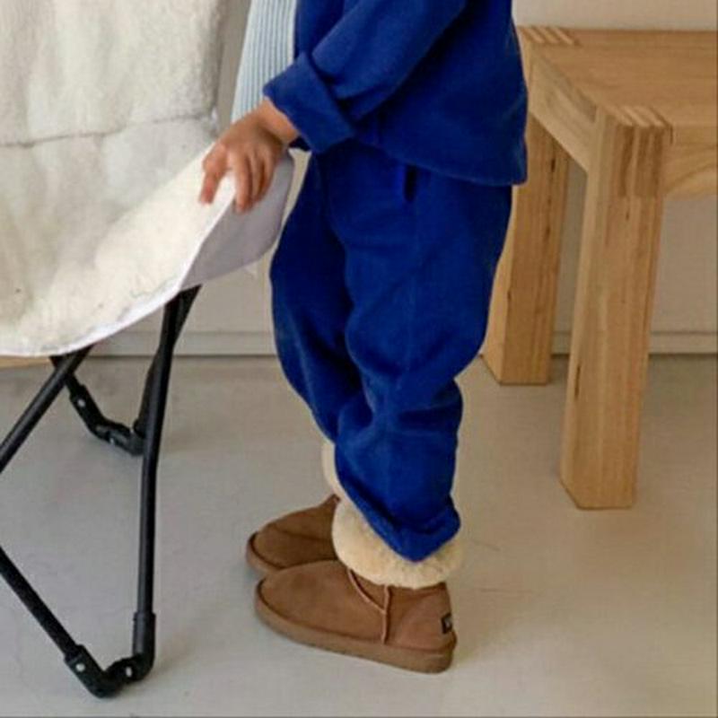 ダブルソフトパンツ(kids)・u09291 キッズ【3~8才】【pt】【パンツ ズボン ロングパンツ 長ズボン ソフト 単色 無地 シンプル カジュアル ラフ ウエストゴム 女の子 男の子 冬 韓国 韓国子供服 子供 こども 子供服 こども服】【KIDS】