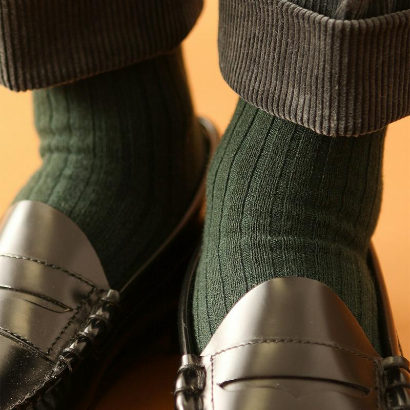 【あす楽】【Tabio MEN】 メンズ ウール混バルキーリブソックス / 靴下屋 靴下 タビオ くつ下 クルー メンズ 日本製