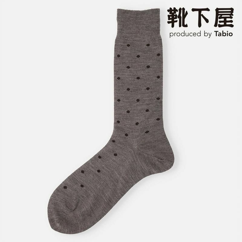 【全品送料無料★〜12/26 23:59迄】【あす楽】【Tabio MEN】 メンズ ウールポルカドットソックス / 靴下屋 靴下 タビオ くつ下 クルー メンズ 日本製 2012ka