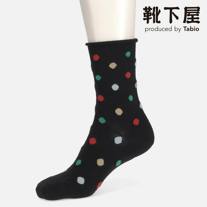 【あす楽】【Tabio】 クリスマスマルチドット柄ソックス / 靴下屋 靴下 タビオ くつ下 クルー レディース 日本製
