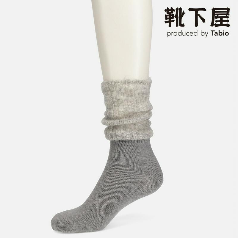 【全品送料無料～6/26 09:59迄】【あす楽】【公式 Tabio】 モヘヤルーズソックス / 靴下屋 靴下 タビオ くつ下 レディース 黒 日本製
