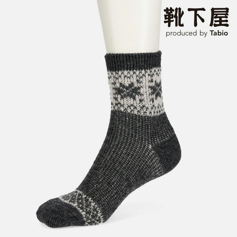 【あす楽】【Tabio】 ウールジャカード雪柄ショートソックス / 靴下屋 靴下 タビオ くつ下 ショート レディース 日本製