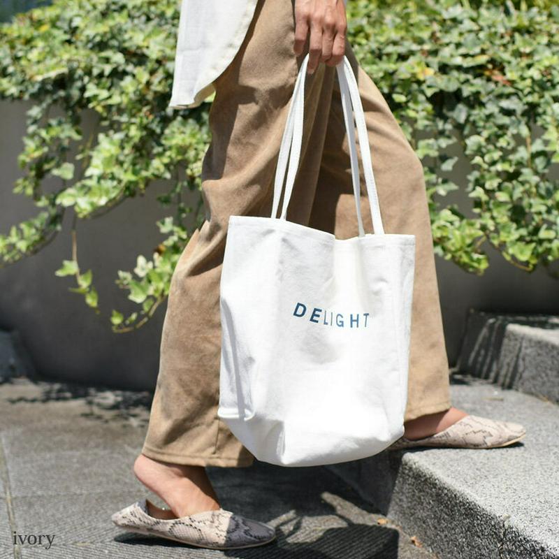 【Small】DELIGHTプリントキャンバストートバッグ 小さめ 布 帆布 レディース マチ広 無地 通学 通勤 旅行 エコバッグ レジバッグ コンビニバッグ ランチバッグ マイバッグ 肩掛け 軽量 可愛い 鞄 マチ付き コットン ミニ マザーズバッグ マザーズバック メール便