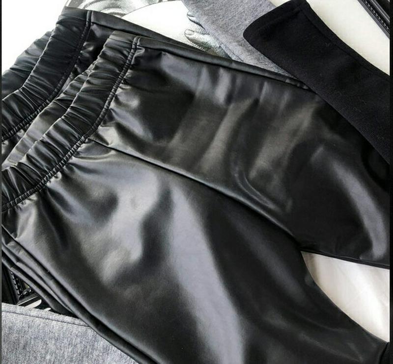 【只今10%OFF】裏起毛レザー調配色レギンス・全2色・t62056 レディース 【acc】【韓国 ファッション ボトムス レギンス スパッツ パンツ ロング 切替 ユニーク ストレッチ 伸びる 伸縮性 カジュアル 秋 冬】
