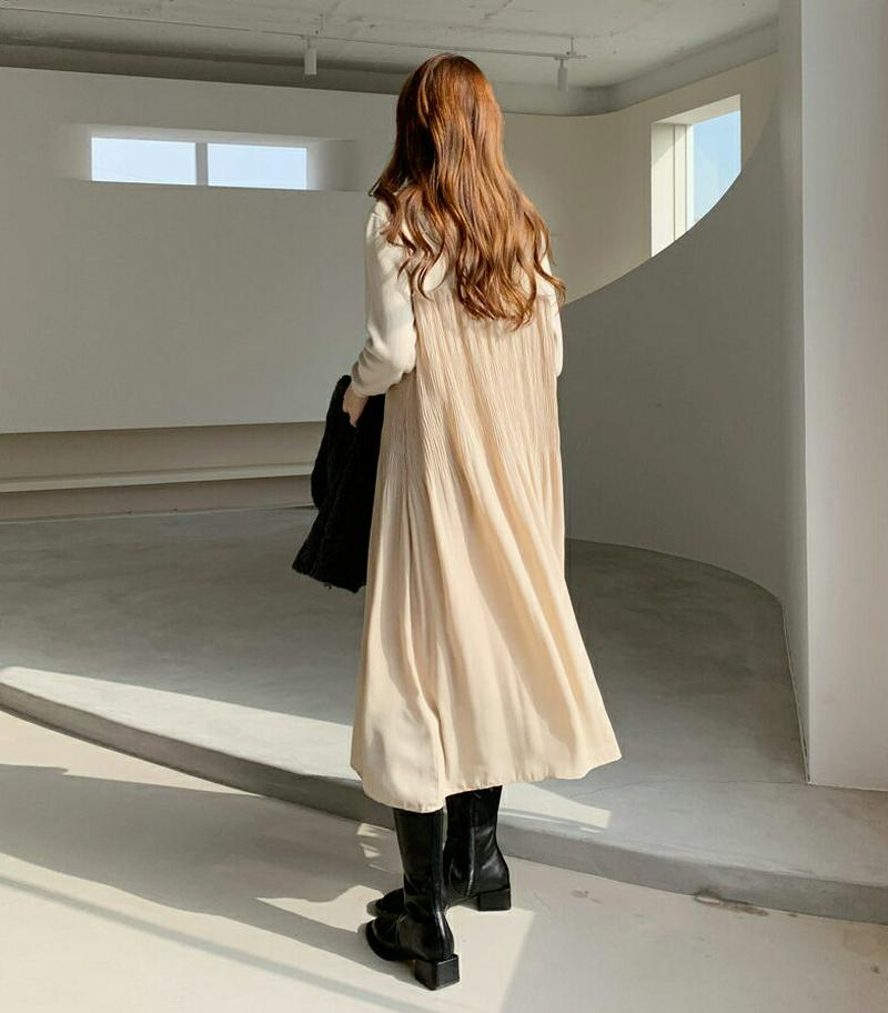 【只今10%OFF】リンクルニットワンピース・全2色・b65477 レディース 【ops】【ワンピース ミディ丈 ミディワンピース ニット ニットワンピース 長袖 リンクル 異素材ミックス リブニット カジュアル 大人 秋 冬 韓国 ファッション】【ハイホリHIHOLLI】