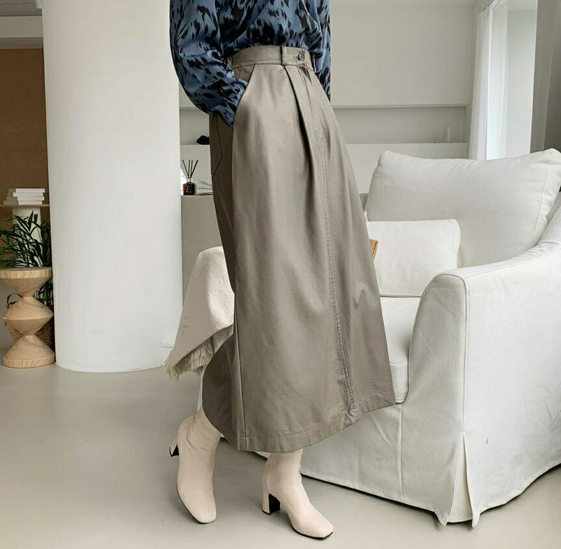 【新作10%OFF】裏起毛エコレザースカート・全2色・t65484 レディース 【sk】【スカート ロング ロングスカート レザー フェイクレザー エコレザー 裏起毛 単色 無地 シンプル 大人 秋 冬 韓国 ファッション】【ハイホリHIHOLLI】