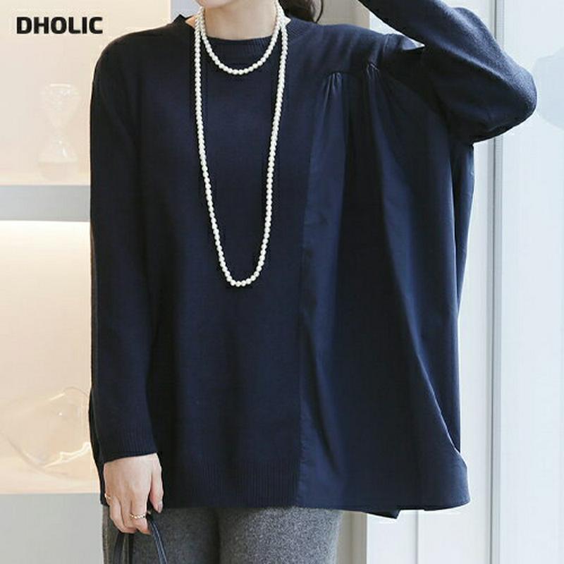 【只今10%OFF】サイドフレアニット・全2色・b65363 レディース 【tops】【トップス ニット ニットトップス フレア フレアトップス 単色 無地 シンプル カジュアル ラフ 秋 冬 韓国 ファッション】【ハイホリHIHOLLI】