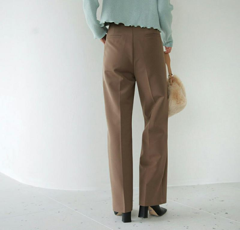 【只今10%OFF】裏起毛タックワイドスラックス・全3色・t65344 レディース 【pt】【パンツ ズボン ロングパンツ スラックス ワイドスラックス ワイド 裏起毛 タック 単色 無地 シンプル オフィスカジュアル 冬 韓国 ファッション】【ハイホリHIHOLLI】