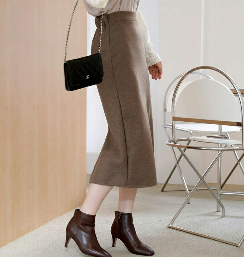 【只今10%OFF】ウエストゴムペンシルスカート・全5色・t65386 レディース 【sk】【スカート ペンシル ペンシルスカート ロング ロングスカート ウエストゴム 単色 無地 シンプル カジュアル 秋 冬 韓国 ファッション】【ハイホリHIHOLLI】